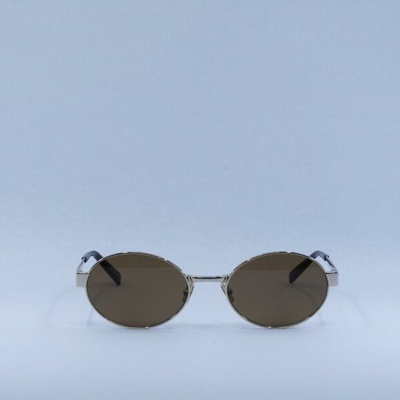 ?️ New Saint Laurent SL692 004 Sunglasses -Gold Frame, Brown Lenses main image 10